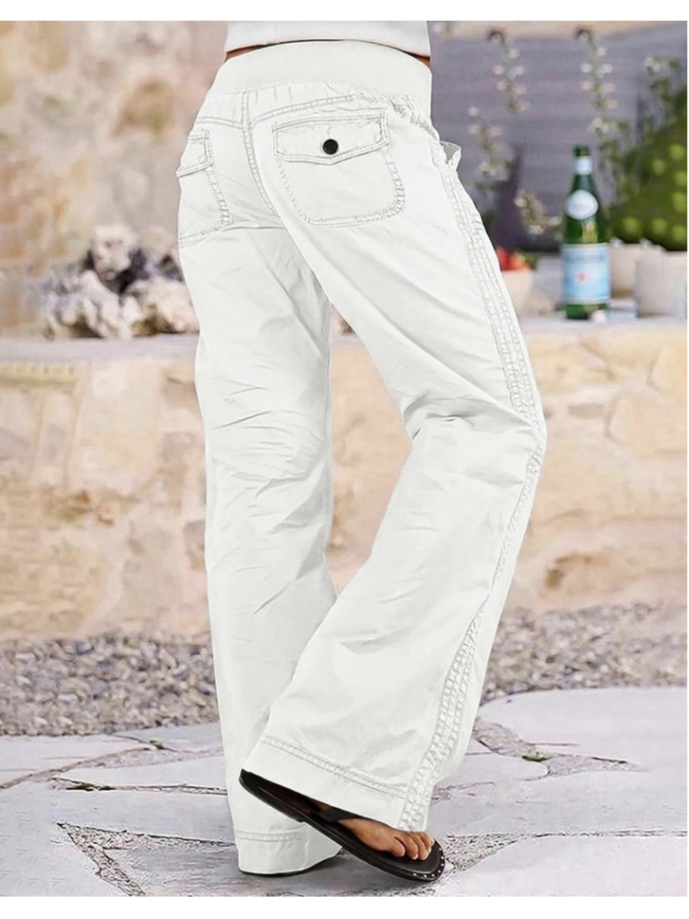 Flamingals Straight Leg Drawstring Pants 2XL - Picture 2 of 5